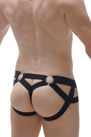 JockThong Bust Net Black