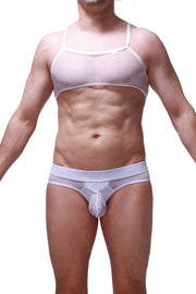 Micro Tank Top Mesh White