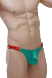 Thong Chains Satin Green